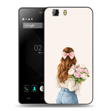 Силиконовый чехол на Doogee X5 с принтом женский Силиконовый чехол на Doogee X5 с принтом женский