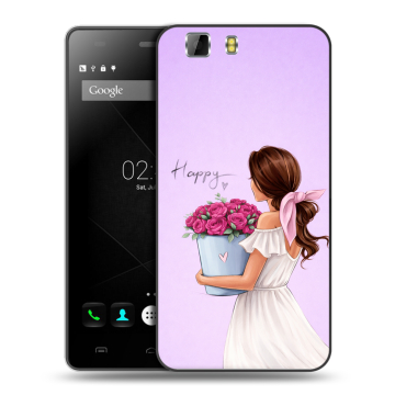 Силиконовый чехол на Doogee X5 с принтом женский Силиконовый чехол на Doogee X5 с принтом женский