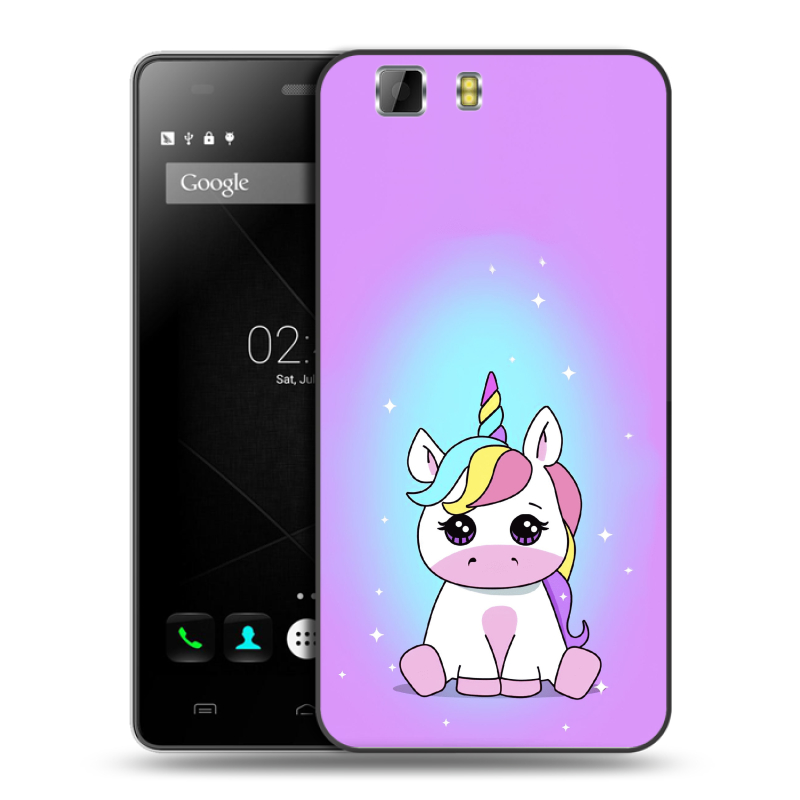 Силиконовый чехол на Doogee X5 с принтом Единорог Силиконовый чехол на Doogee X5 с принтом Единорог