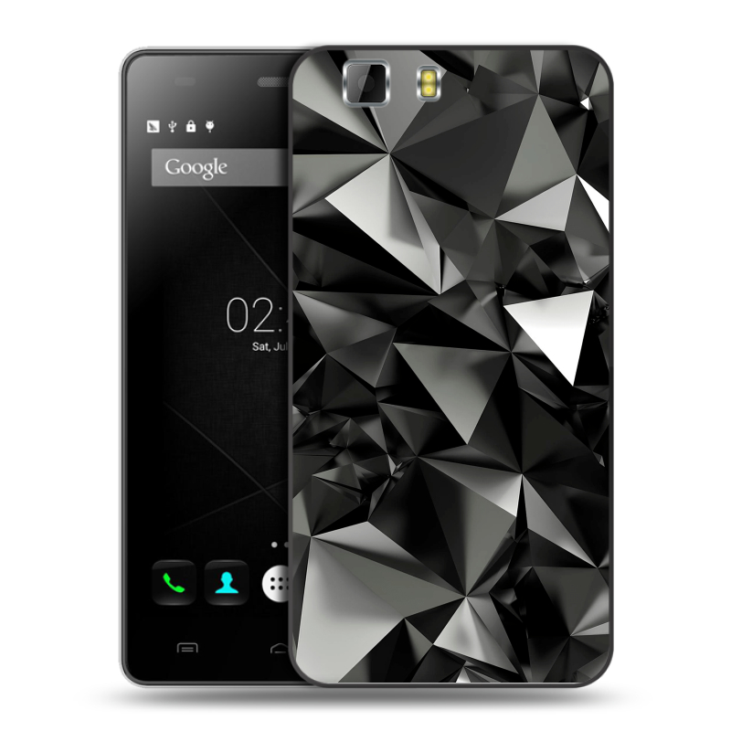Пластиковый чехол на Doogee X5 с принтом Черные кристаллы Пластиковый чехол на Doogee X5 с принтом Черные кристаллы