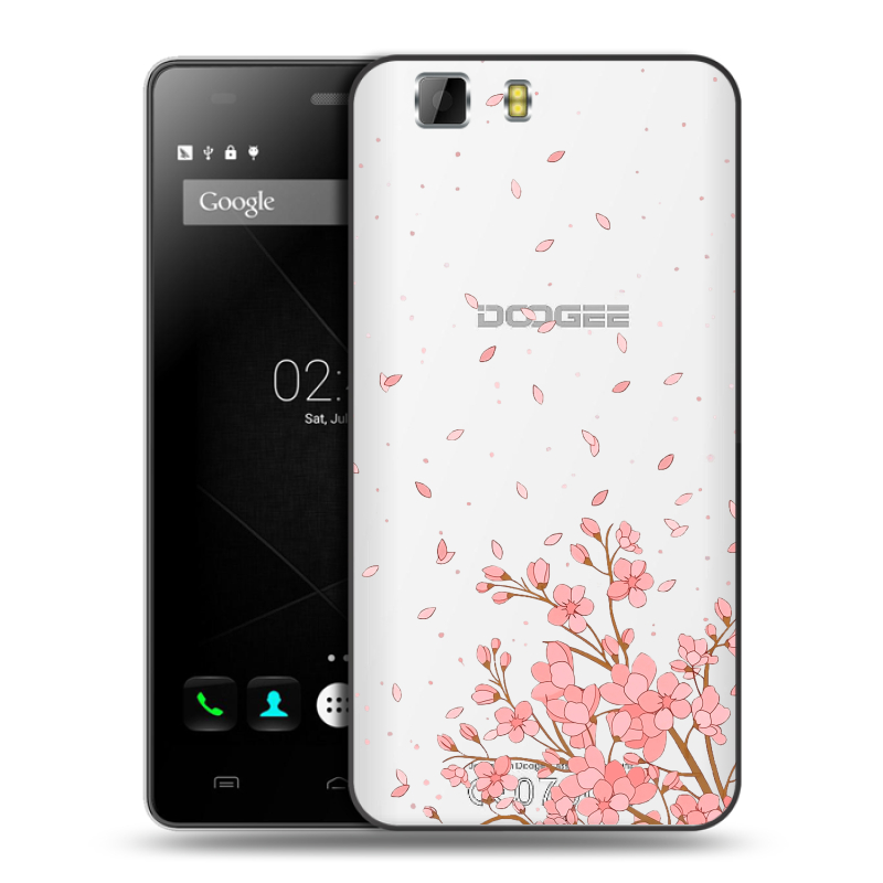 Силиконовый чехол на Doogee X5 с принтом Ветка сакуры Силиконовый чехол на Doogee X5 с принтом Ветка сакуры