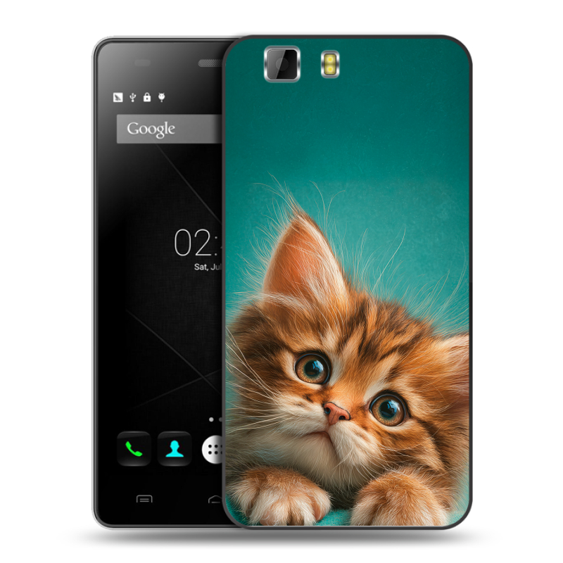 Пластиковый чехол на Doogee X5 с принтом котенок Пластиковый чехол на Doogee X5 с принтом котенок