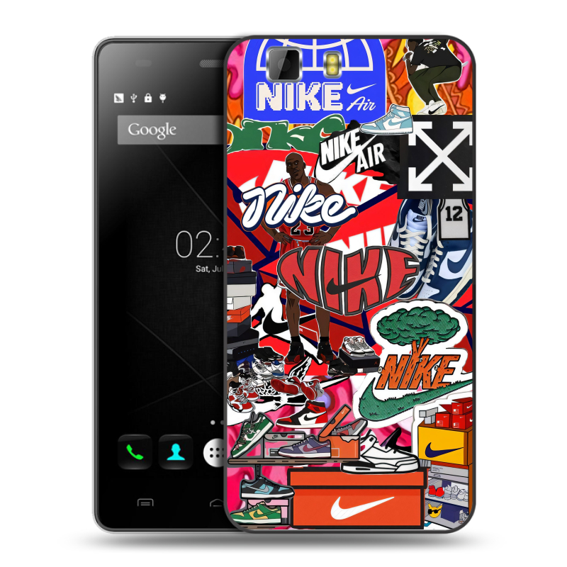 Силиконовый чехол на Doogee X5 с принтом Найк Nike яркий Силиконовый чехол на Doogee X5 с принтом Найк Nike яркий