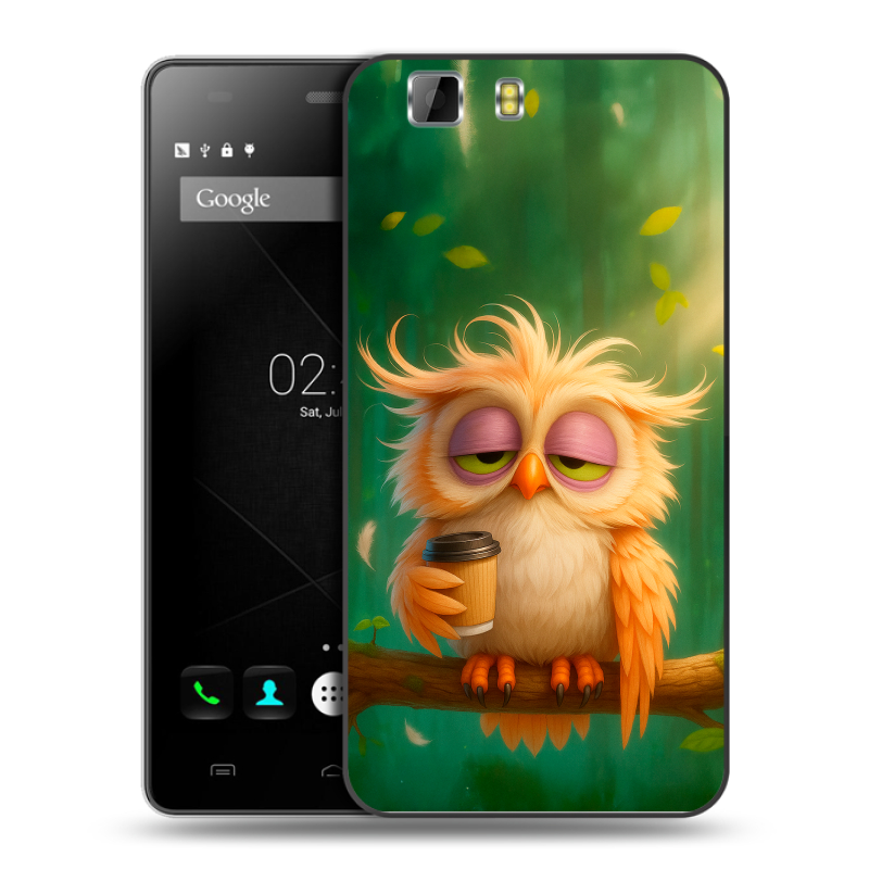 Пластиковый чехол на Doogee X5 с принтом сова Пластиковый чехол на Doogee X5 с принтом сова