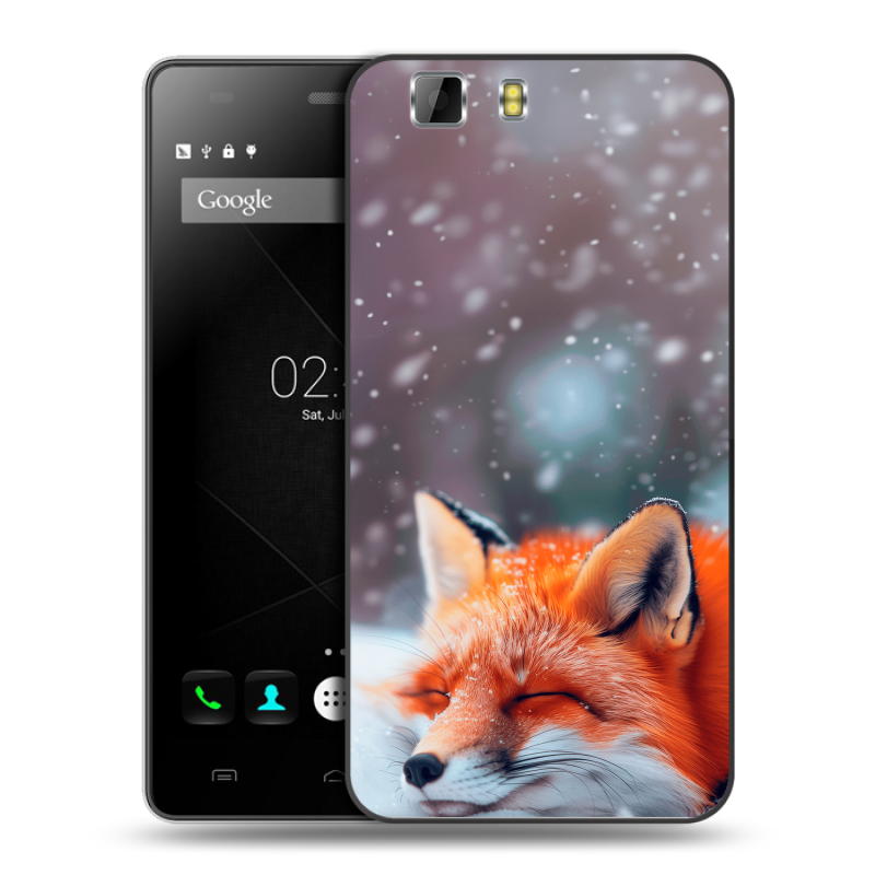 Пластиковый чехол на Doogee X5 с принтом лиса Пластиковый чехол на Doogee X5 с принтом лиса