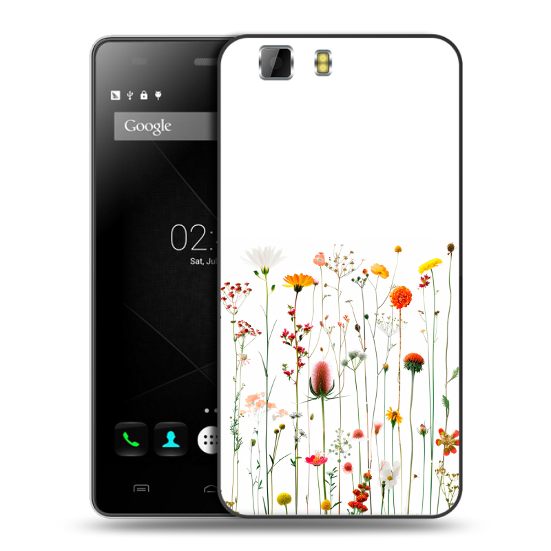 Силиконовый чехол на Doogee X5 с принтом цветы Силиконовый чехол на Doogee X5 с принтом цветы