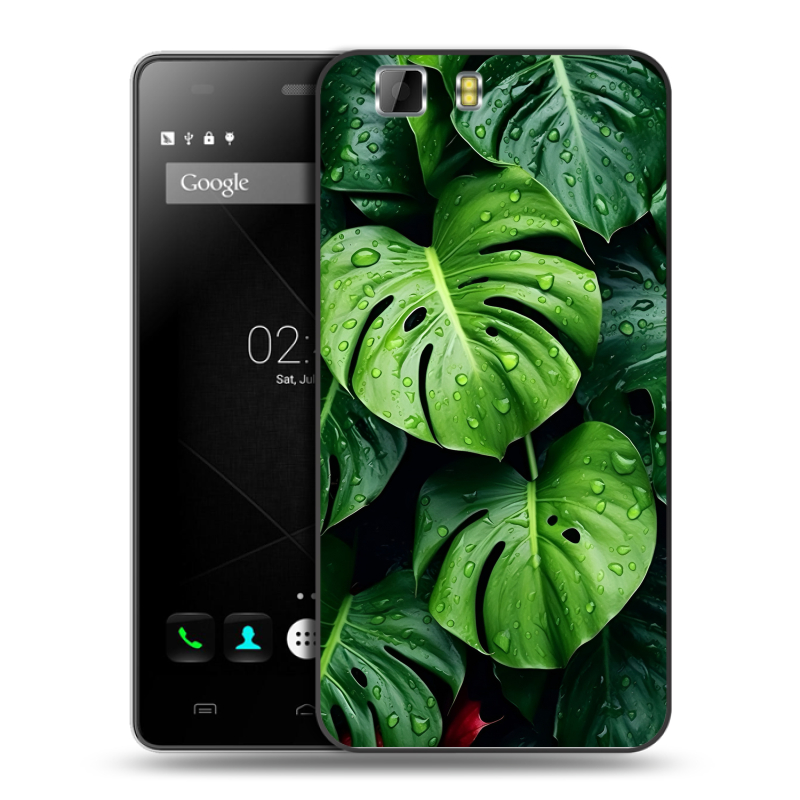 Силиконовый чехол на Doogee X5 с принтом Листья Силиконовый чехол на Doogee X5 с принтом Листья
