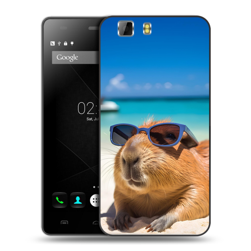 Силиконовый чехол на Doogee X5 с принтом Капибара Силиконовый чехол на Doogee X5 с принтом Капибара
