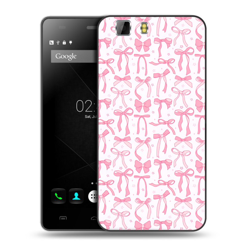 Пластиковый чехол на Doogee X5 с принтом Розовые бантики Пластиковый чехол на Doogee X5 с принтом Розовые бантики