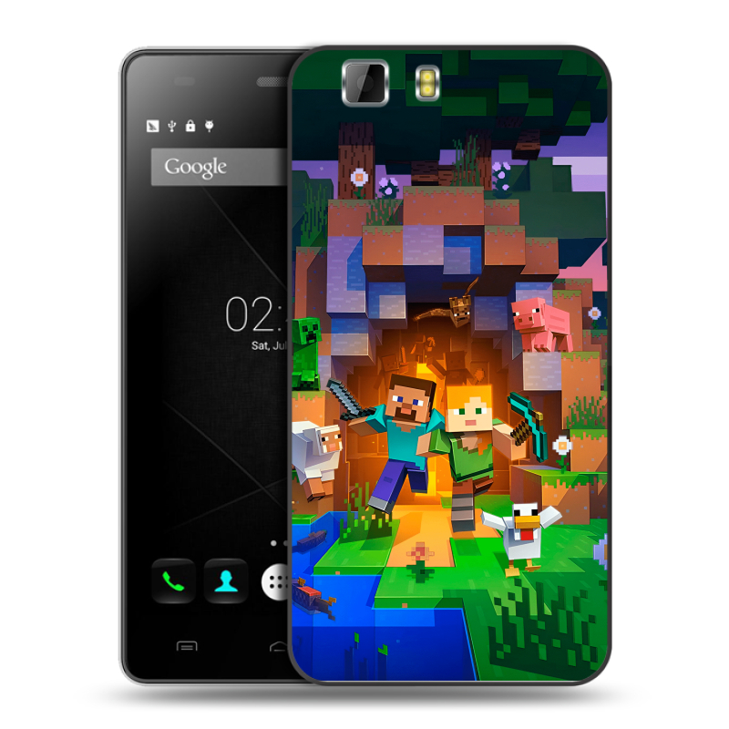 Силиконовый чехол на Doogee X5 с принтом Майнкрафт Minecraft Силиконовый чехол на Doogee X5 с принтом Майнкрафт Minecraft