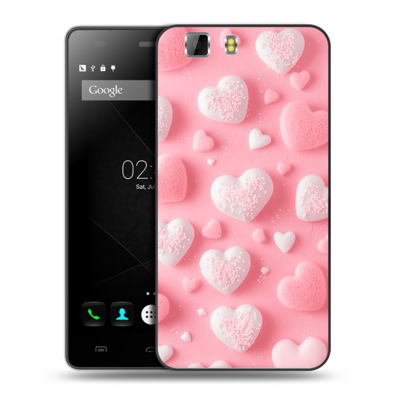 Силиконовый чехол на Doogee X5 с принтом Сердечки Силиконовый чехол на Doogee X5 с принтом Сердечки