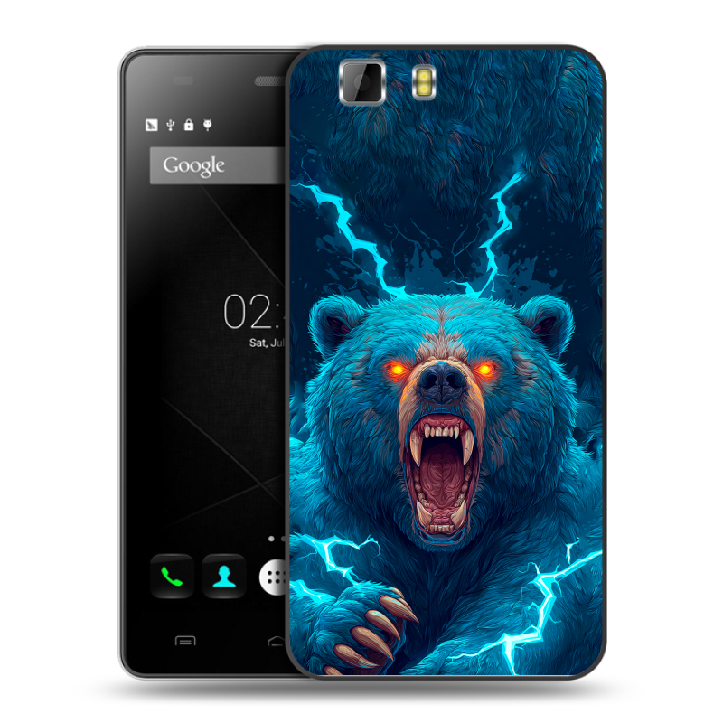 Силиконовый чехол на Doogee X5 с принтом Медведь Силиконовый чехол на Doogee X5 с принтом Медведь