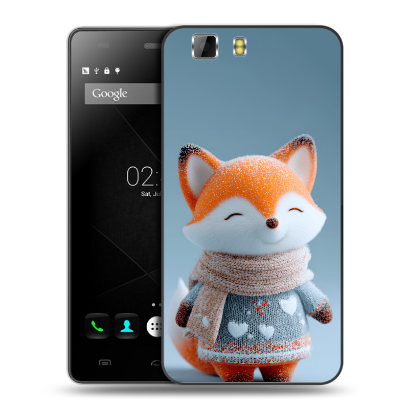 Силиконовый чехол на Doogee X5 с принтом Лиса Силиконовый чехол на Doogee X5 с принтом Лиса