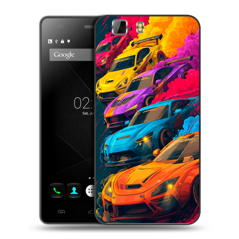 Силиконовый чехол на Doogee X5 с принтом Тачки Силиконовый чехол на Doogee X5 с принтом Тачки