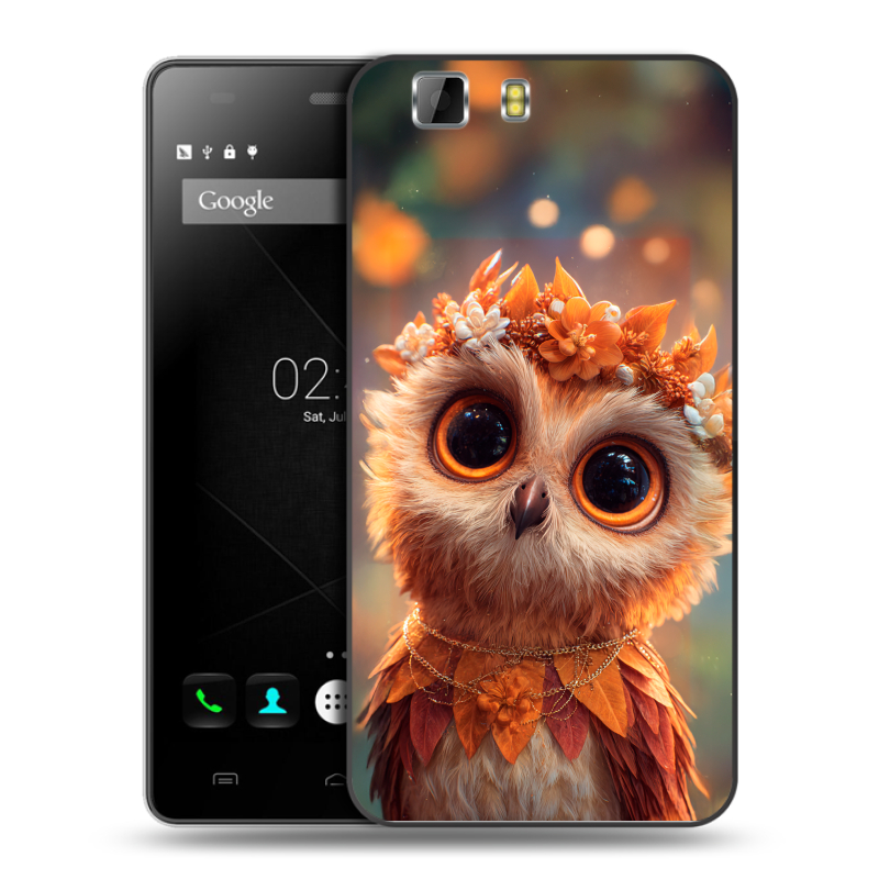 Силиконовый чехол на Doogee X5 с принтом Милая сова Силиконовый чехол на Doogee X5 с принтом Милая сова