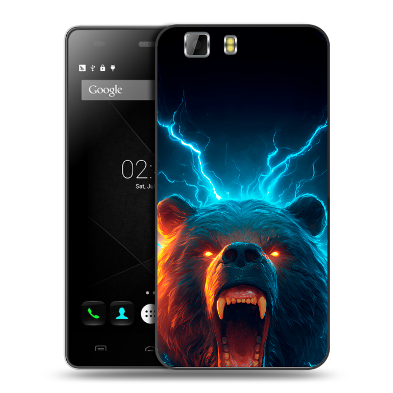 Силиконовый чехол на Doogee X5 с принтом Медведь Силиконовый чехол на Doogee X5 с принтом Медведь