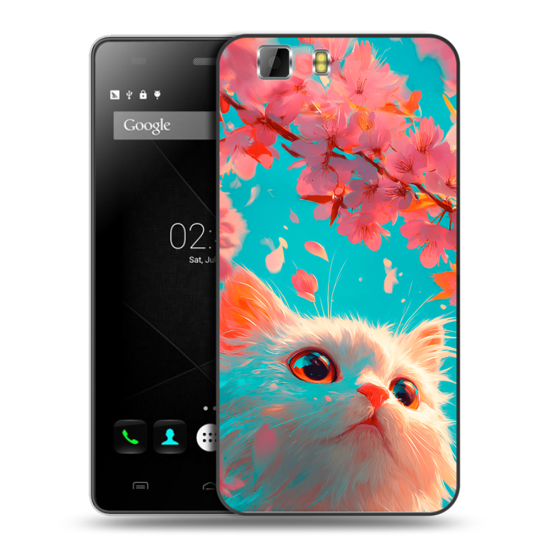 Силиконовый чехол на Doogee X5 с принтом Красивый кот Силиконовый чехол на Doogee X5 с принтом Красивый кот