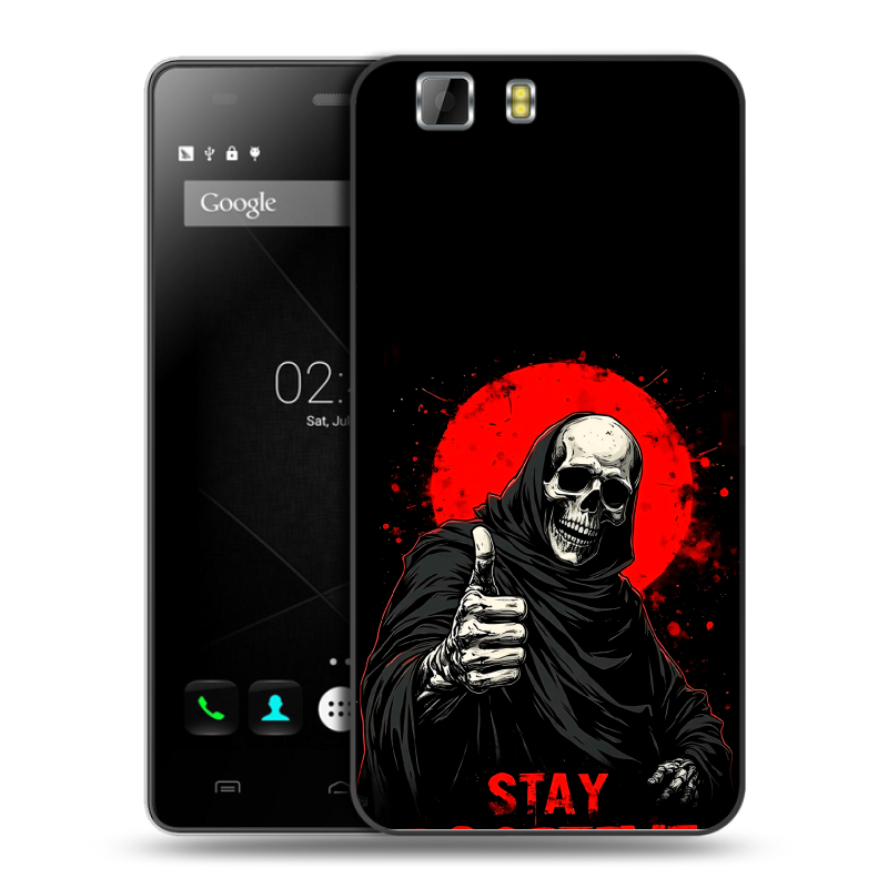Пластиковый чехол на Doogee X5 с принтом смешной скелет Пластиковый чехол на Doogee X5 с принтом смешной скелет