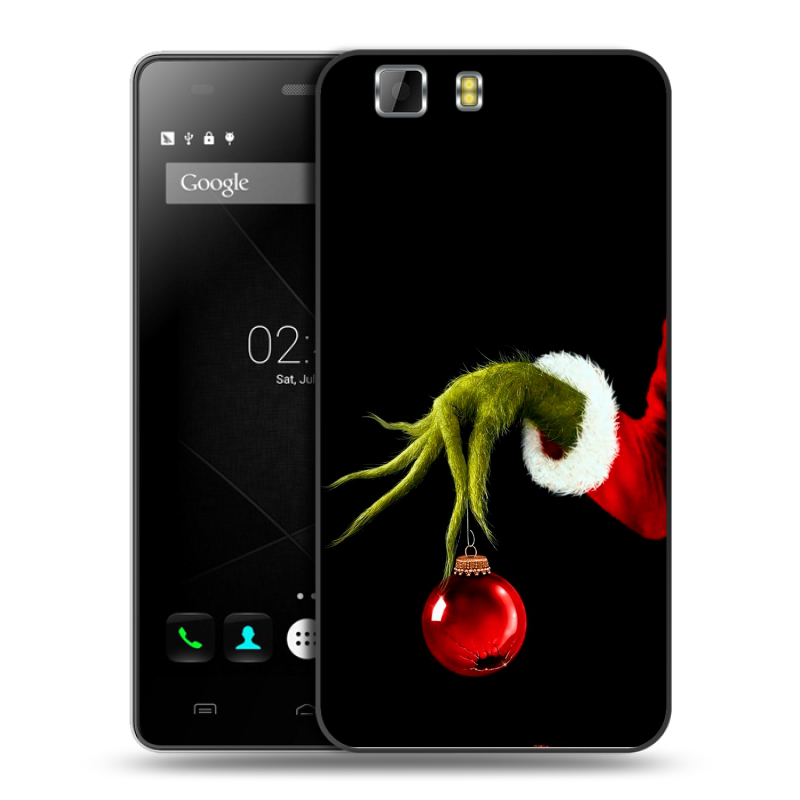 Пластиковый чехол на Doogee X5 с принтом Новый год Гринч Пластиковый чехол на Doogee X5 с принтом Новый год Гринч