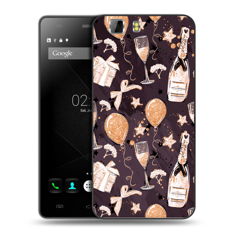 Силиконовый чехол на Doogee X5 с принтом Новый год Силиконовый чехол на Doogee X5 с принтом Новый год