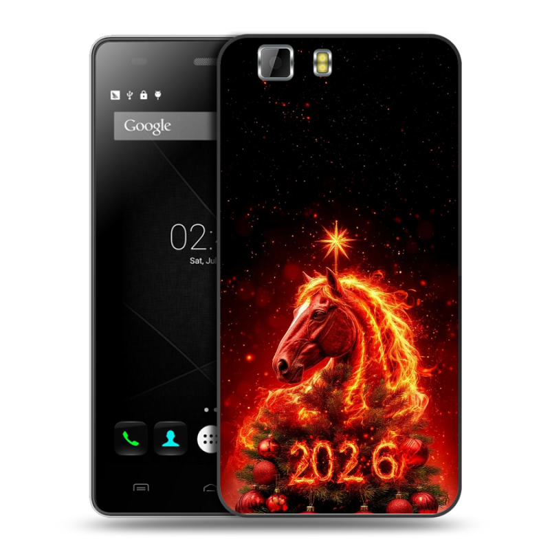 Силиконовый чехол на Doogee X5 с принтом Новый год Силиконовый чехол на Doogee X5 с принтом Новый год