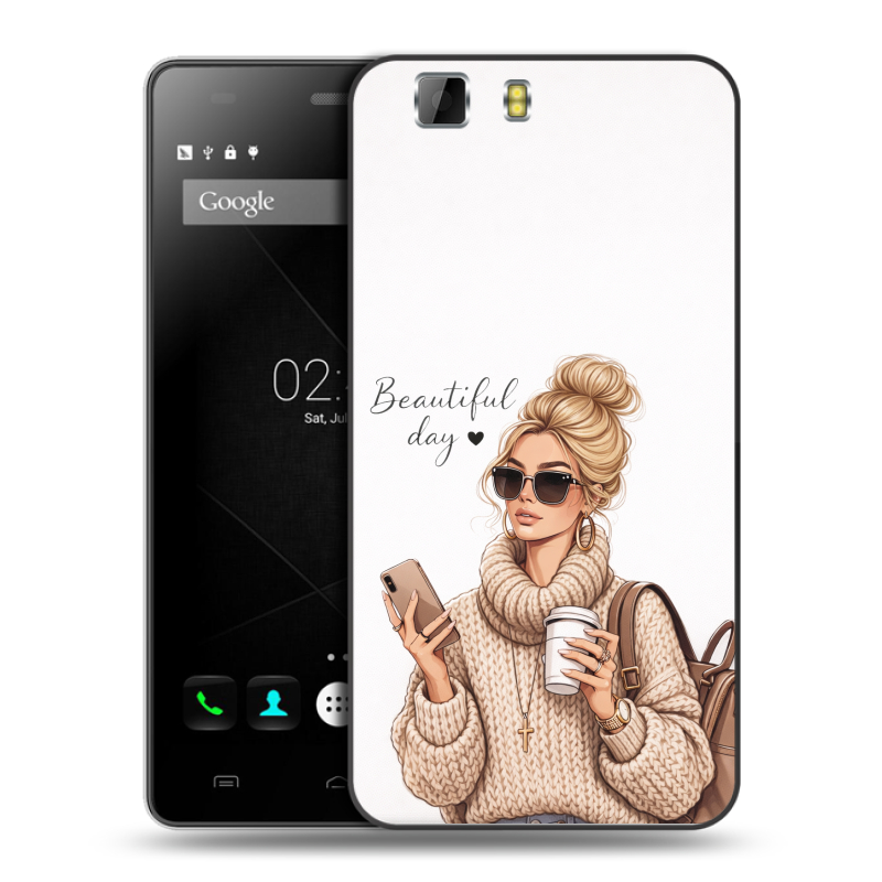 Пластиковый чехол на Doogee X5 с принтом женский Пластиковый чехол на Doogee X5 с принтом женский