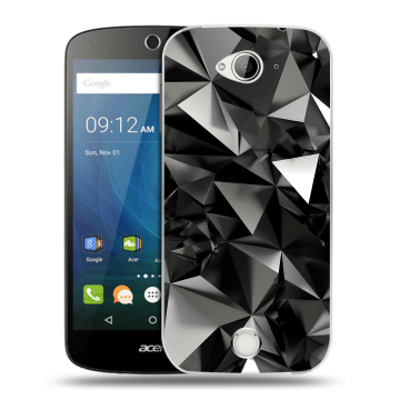 Силиконовый чехол на Acer Liquid Z530 с принтом Черные кристаллы