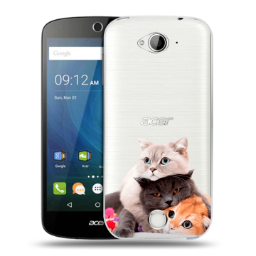 Силиконовый чехол на Acer Liquid Z530 с принтом Кошки