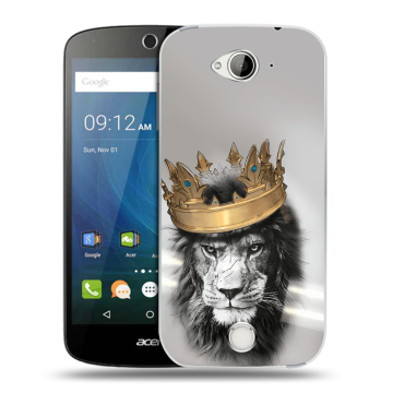 Силиконовый чехол на Acer Liquid Z530 с принтом Лев с короной