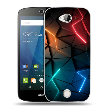 Силиконовый чехол на Acer Liquid Z530 с принтом Абстракция неон