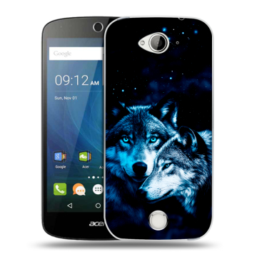 Силиконовый чехол на Acer Liquid Z530 с принтом Волки