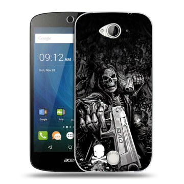 Силиконовый чехол на Acer Liquid Z530 с принтом Скелет