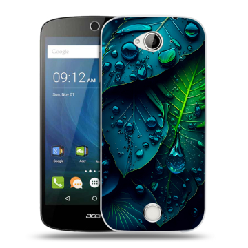 Силиконовый чехол на Acer Liquid Z530 с принтом Листья