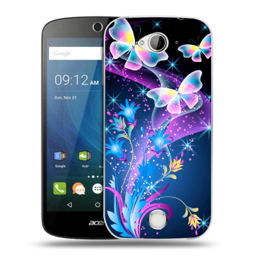 Силиконовый чехол на Acer Liquid Z530 с принтом Бабочки