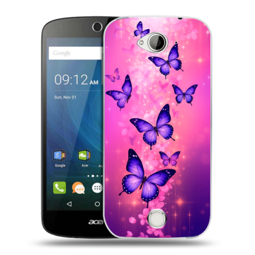 Силиконовый чехол на Acer Liquid Z530 с принтом Бабочки