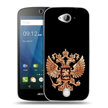 Силиконовый чехол на Acer Liquid Z530 с принтом Герб России золотой Силиконовый чехол на Acer Liquid Z530 с принтом Герб России золотой