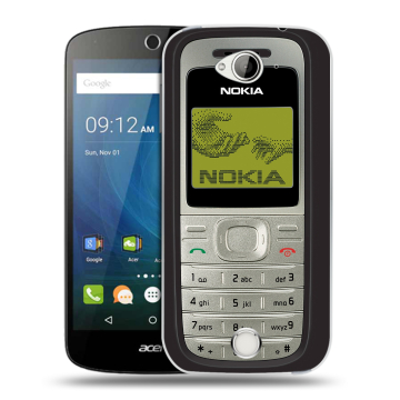Силиконовый чехол на Acer Liquid Z530 с принтом Ретро Нокия Силиконовый чехол на Acer Liquid Z530 с принтом Ретро Нокия