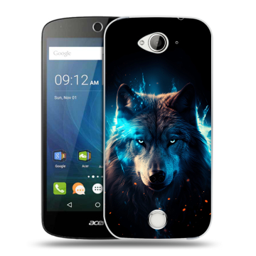Силиконовый чехол на Acer Liquid Z530 с принтом Волк ночной Силиконовый чехол на Acer Liquid Z530 с принтом Волк ночной