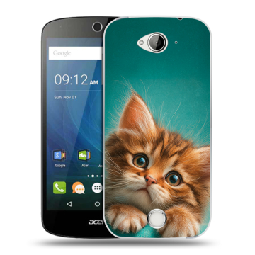 Силиконовый чехол на Acer Liquid Z530 с принтом котенок