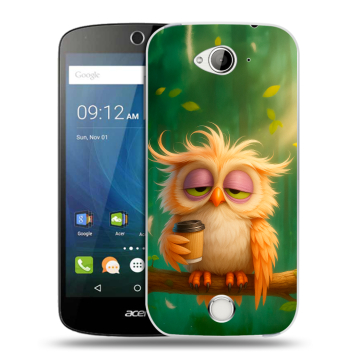 Силиконовый чехол на Acer Liquid Z530 с принтом сова
