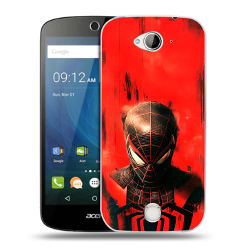 Силиконовый чехол на Acer Liquid Z530 с принтом человек паук spiderman