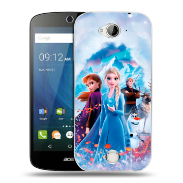 Силиконовый чехол на Acer Liquid Z530 с принтом Холодное сердце Frozen