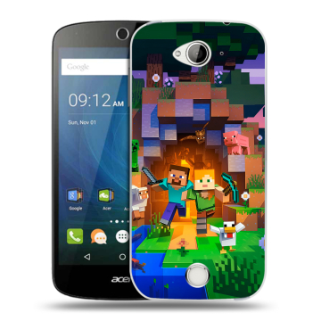 Силиконовый чехол на Acer Liquid Z530 с принтом Майнкрафт Minecraft Силиконовый чехол на Acer Liquid Z530 с принтом Майнкрафт Minecraft