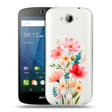 Силиконовый чехол на Acer Liquid Z530 с принтом Цветы Силиконовый чехол на Acer Liquid Z530 с принтом Цветы