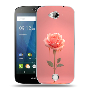 Силиконовый чехол на Acer Liquid Z530 с принтом Розовая роза Силиконовый чехол на Acer Liquid Z530 с принтом Розовая роза