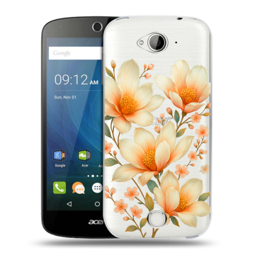 Силиконовый чехол на Acer Liquid Z530 с принтом Цветы Силиконовый чехол на Acer Liquid Z530 с принтом Цветы