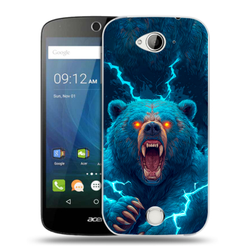 Силиконовый чехол на Acer Liquid Z530 с принтом Медведь Силиконовый чехол на Acer Liquid Z530 с принтом Медведь