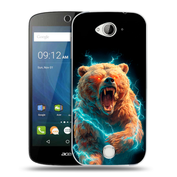 Силиконовый чехол на Acer Liquid Z530 с принтом Медведь Силиконовый чехол на Acer Liquid Z530 с принтом Медведь
