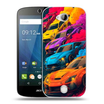 Силиконовый чехол на Acer Liquid Z530 с принтом Тачки Силиконовый чехол на Acer Liquid Z530 с принтом Тачки