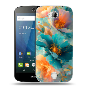 Силиконовый чехол на Acer Liquid Z530 с принтом Цветы Силиконовый чехол на Acer Liquid Z530 с принтом Цветы
